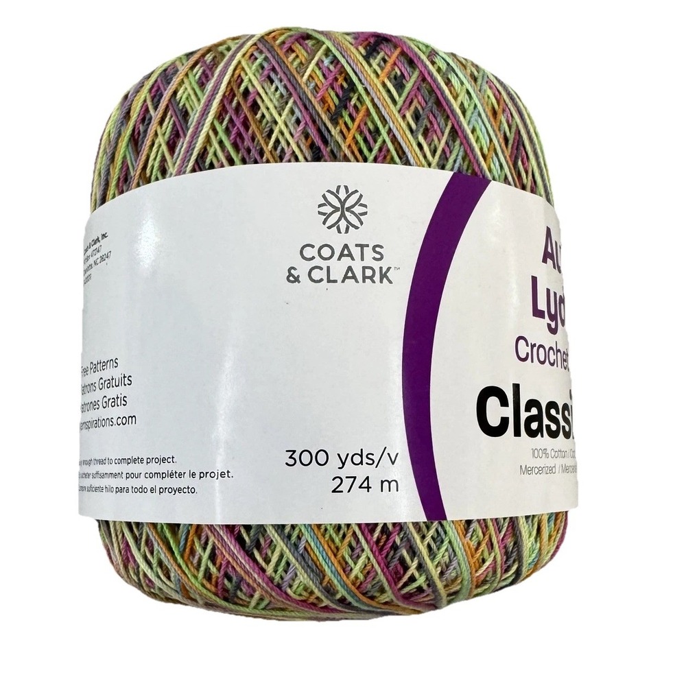 Aunt Lydia's Classic 10 Crochet Thread Blacklight 300yd Mercerized Cotton Yarn - Picture 2 of 5